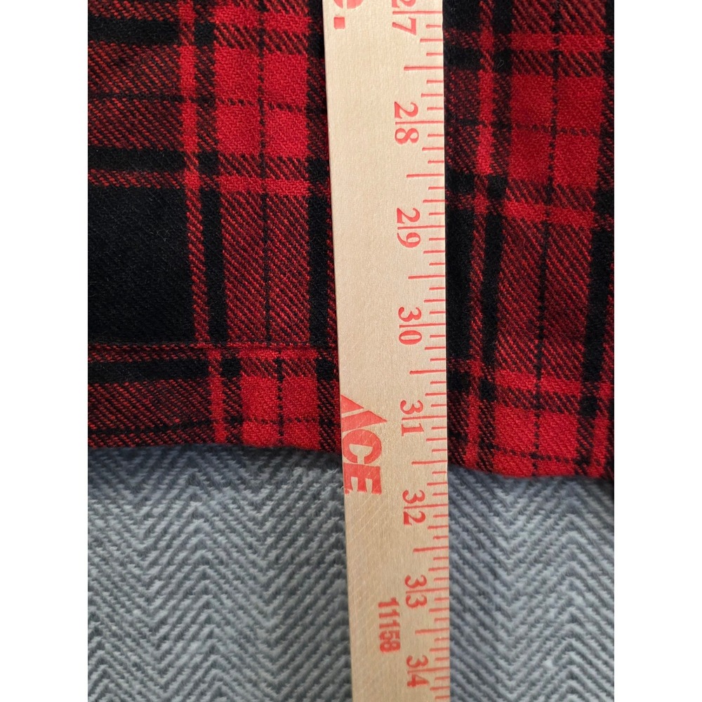 Vintage MG Red Black Plaid Oversized Double Breasted Blazer Jacket Size‎ 11 L - Picture 5 of 10